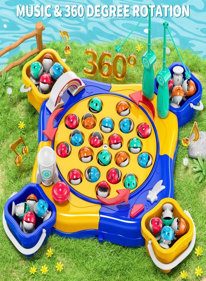 WATUDOU Magnetic Fishing Game for Kids Toddlers 3-5, 70 pcs Fishing Toys for Kids Toddlers 3-5, Fishing Table Toys Board Game Birthday Gifts for 3 4 5 6 7 8 Years Old Toddler Kid - Image 3